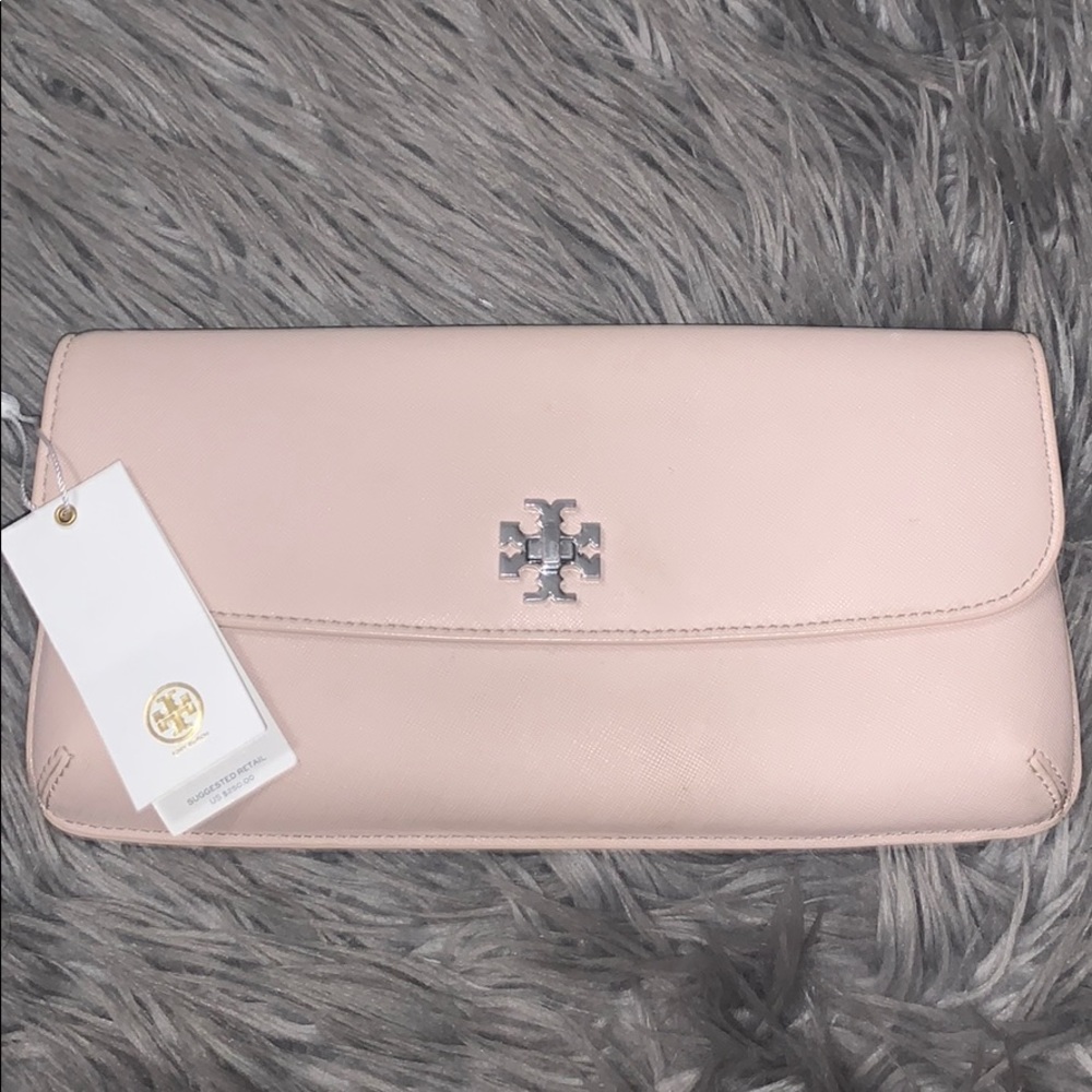 Pink Tory Burch clutch